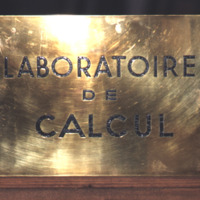 Plaque du Laboratoire de Calcul
